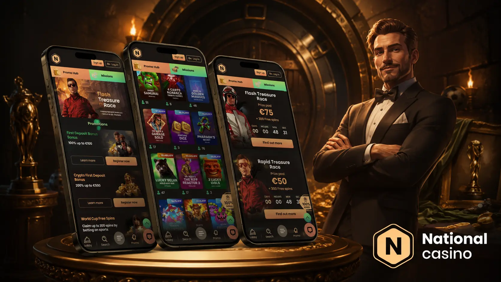 Experiența mobilă National Casino